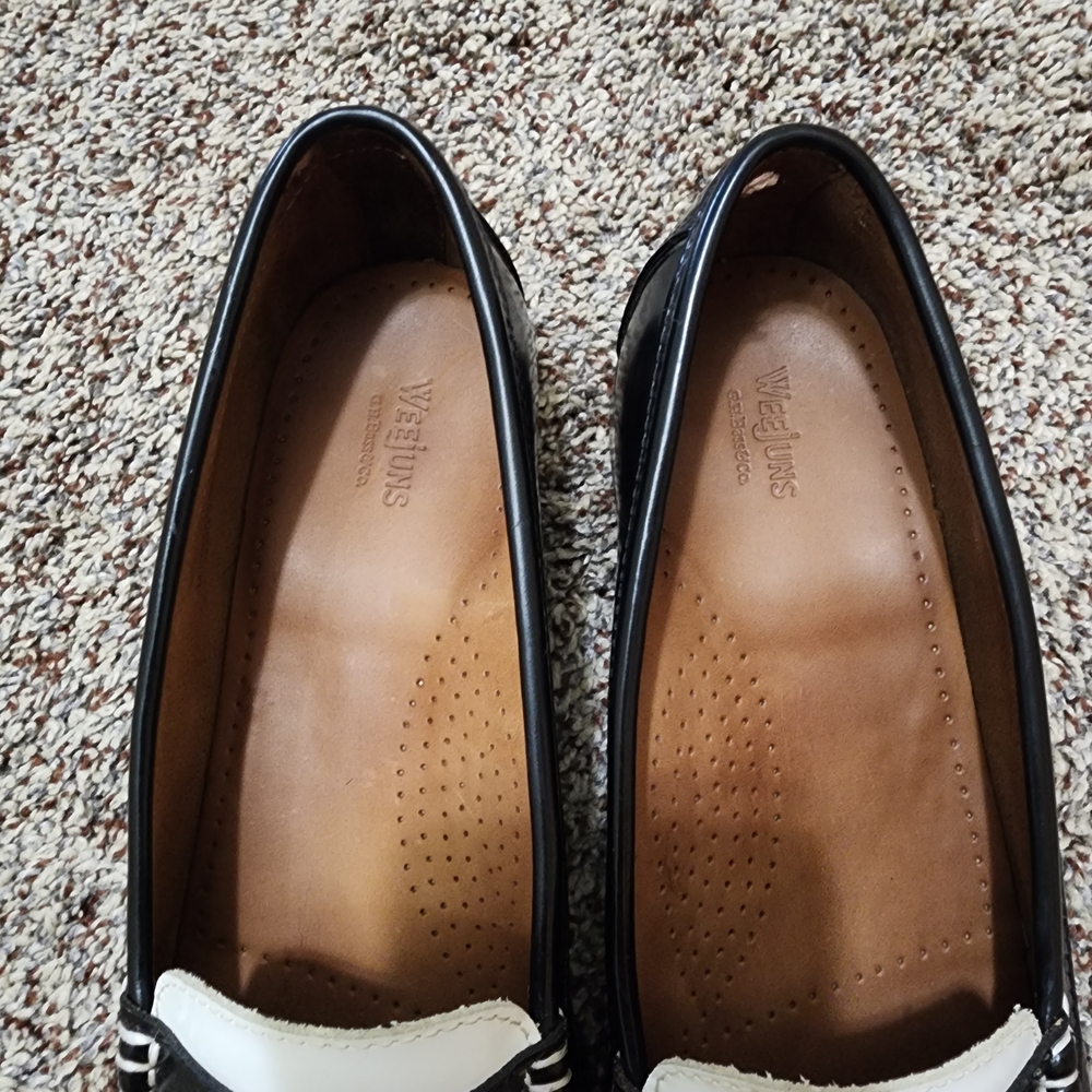 G.H. Bass & Co. Black and White Loafers - Picture 7 of 9